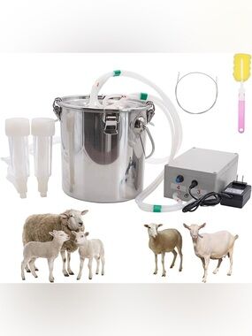 5L Goat Milking Machine Adjustable Pulsation Vacuum Electric Milker